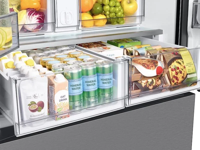 Samsung RF30BB6600QL Bespoke 3-Door French Door Refrigerator (30 Cu. Ft.) With Beverage Center&#8482; In Stainless Steel