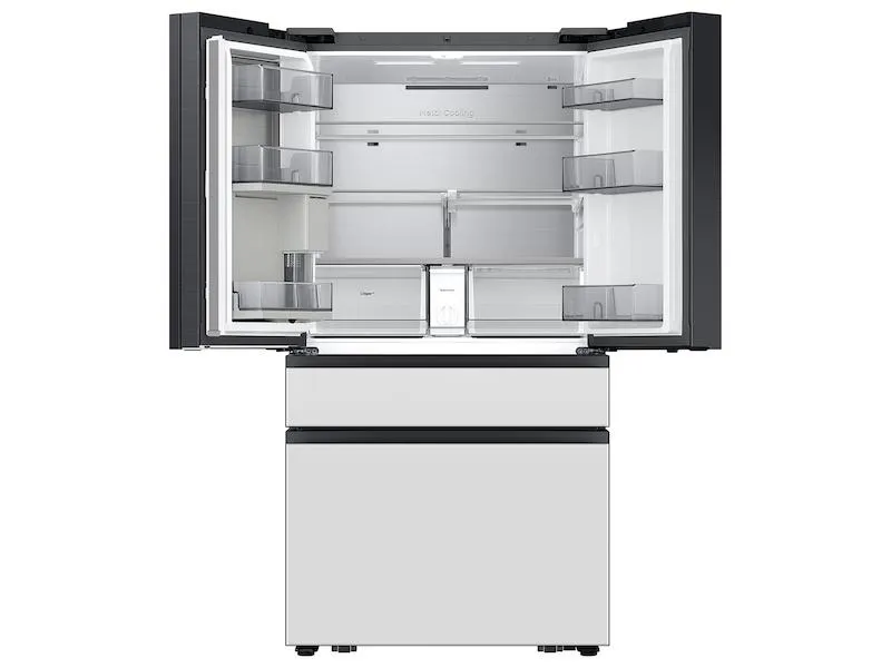 Samsung RF90F23AEWAA Bespoke 23 Cu. Ft. Counter Depth 4-Door French Door Refrigerator With Ai Family Hub&#8482;  Ai Vision Inside&#8482; In White Glass