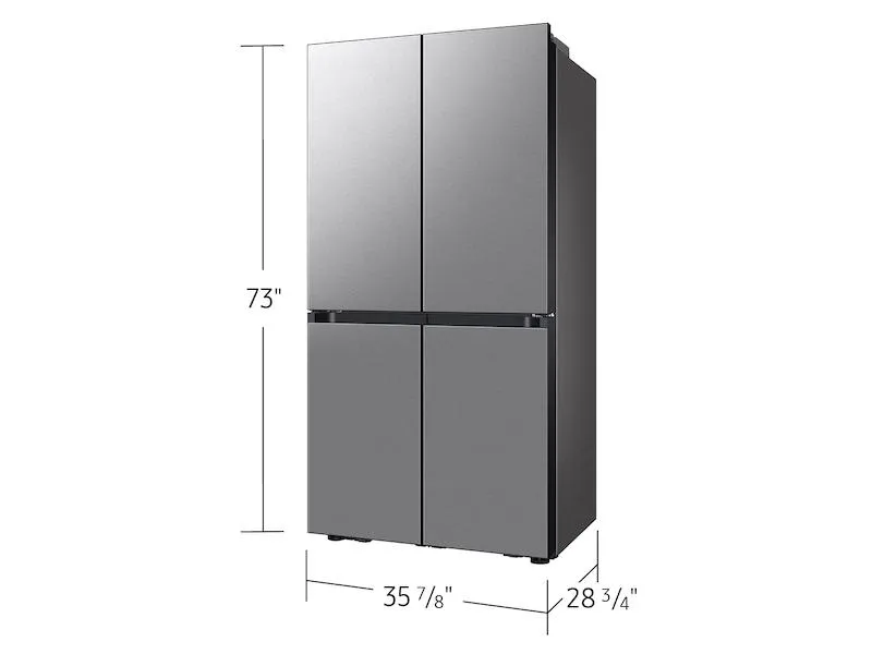 Samsung RM80F23VMRAA Bespoke 23 Cu. Ft. Counter Depth 4-Door French Door Refrigerator With Ai Hybrid Cooling & Beverage Center&#8482; In Stainless Steel