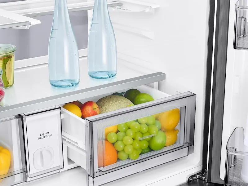 Samsung RM80F23VMRAA Bespoke 23 Cu. Ft. Counter Depth 4-Door French Door Refrigerator With Ai Hybrid Cooling & Beverage Center&#8482; In Stainless Steel