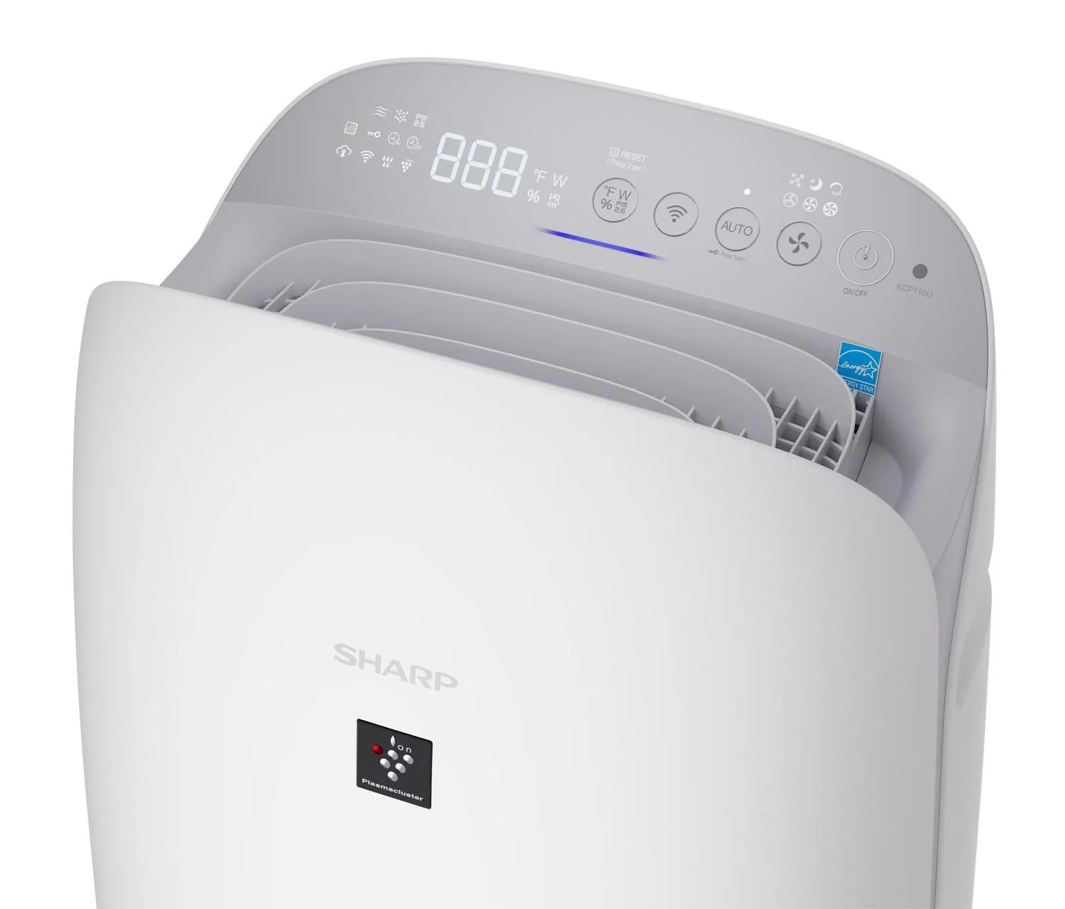 Sharp KCP110UW Sharp Smart Plasmacluster Ion Air Purifier With True Hepa   Humidifier For Extra Large Rooms