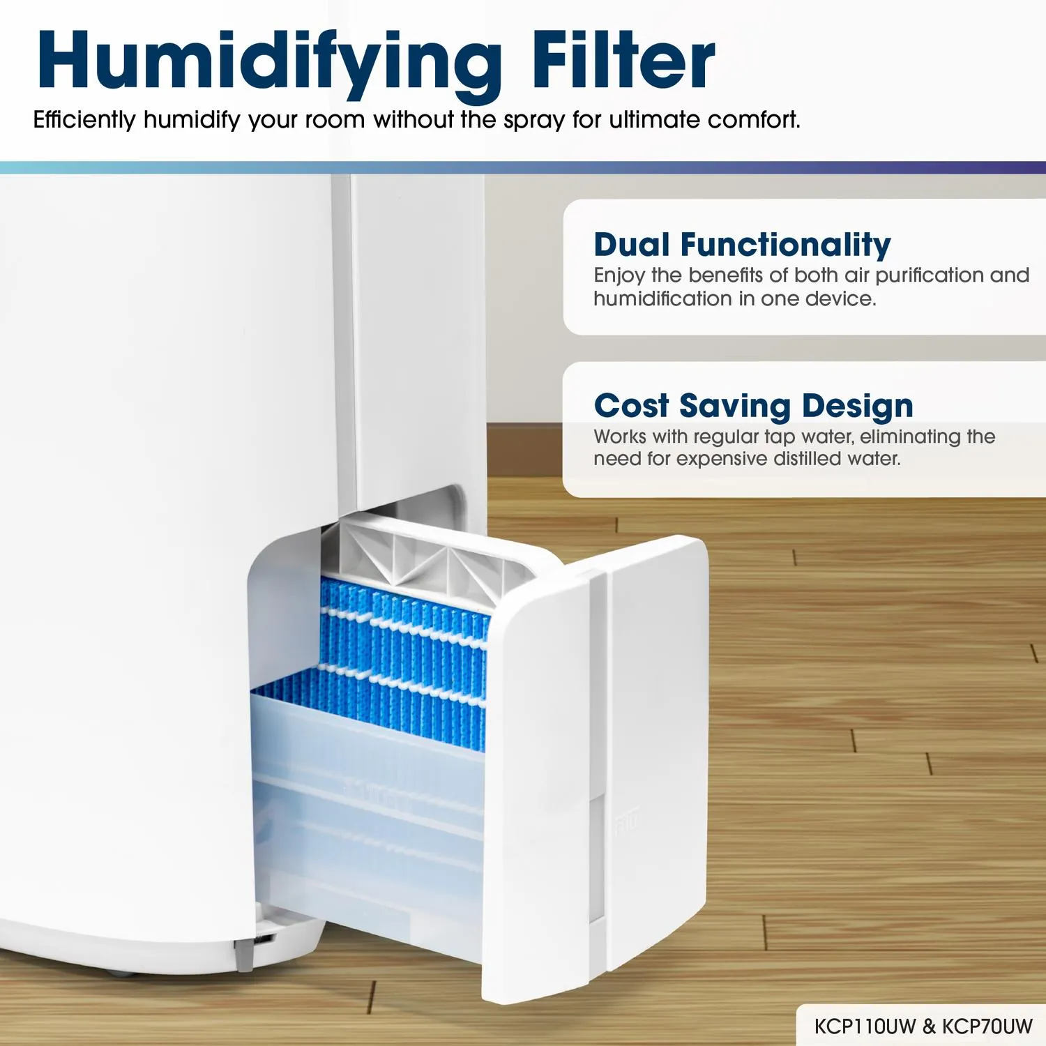 Sharp KCP110UW Sharp Smart Plasmacluster Ion Air Purifier With True Hepa   Humidifier For Extra Large Rooms