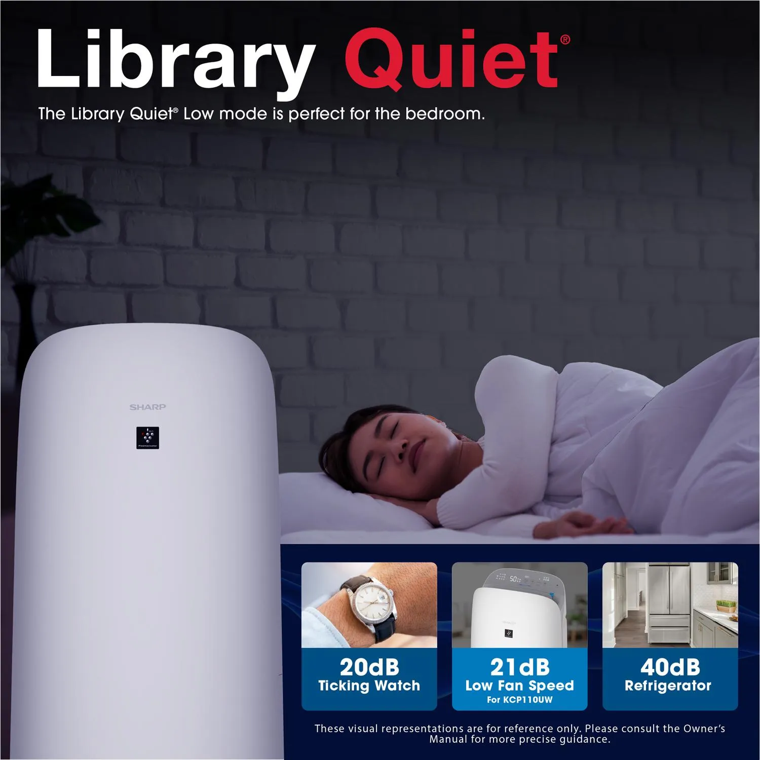Sharp KCP110UW Sharp Smart Plasmacluster Ion Air Purifier With True Hepa   Humidifier For Extra Large Rooms