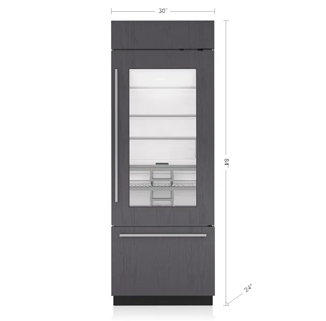 Sub-Zero CL3050UGOR 30 Classic Over-And-Under Refrigerator/Freezer With Glass Door - Panel Ready