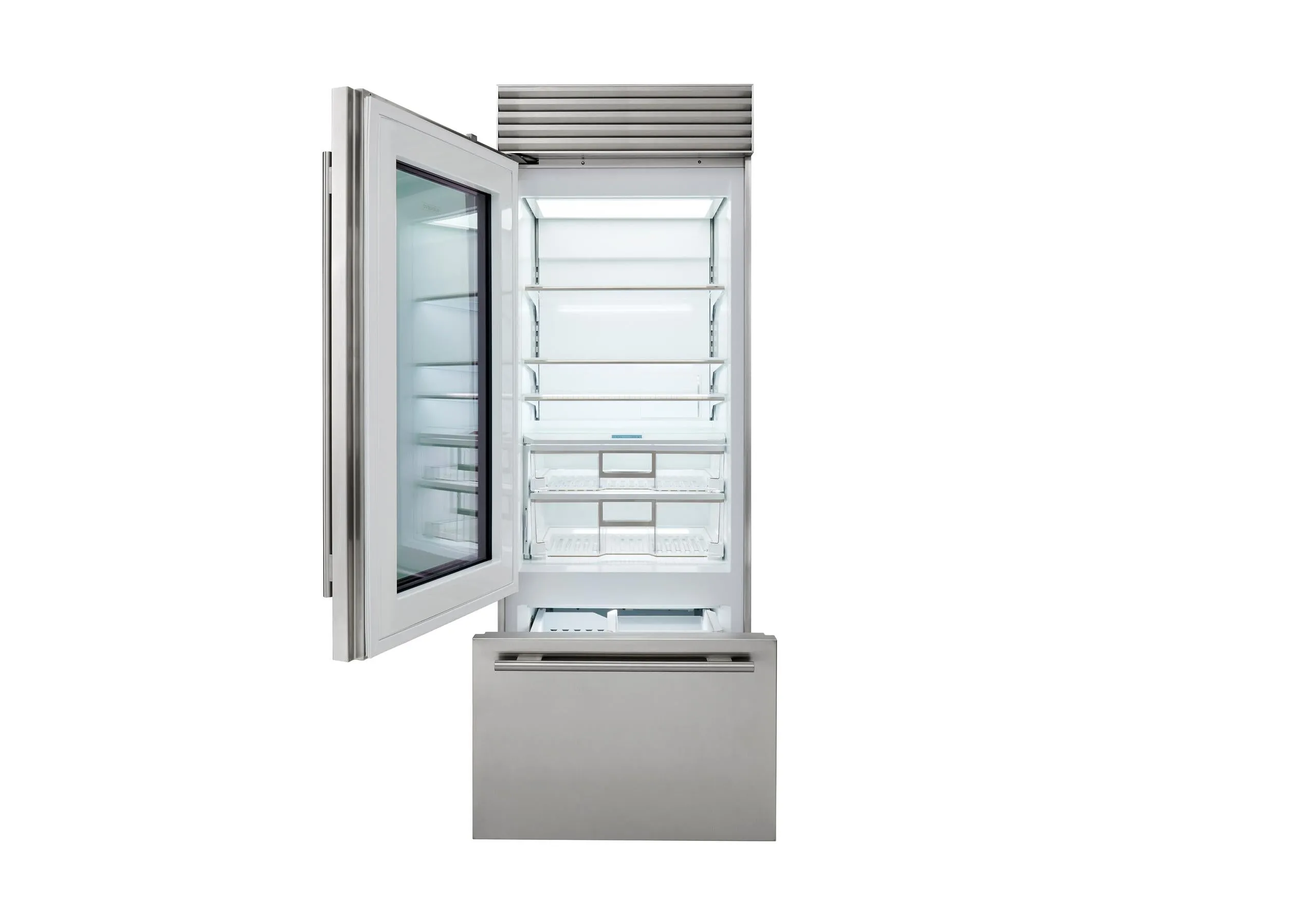 Sub-Zero CL3050UGOR 30 Classic Over-And-Under Refrigerator/Freezer With Glass Door - Panel Ready