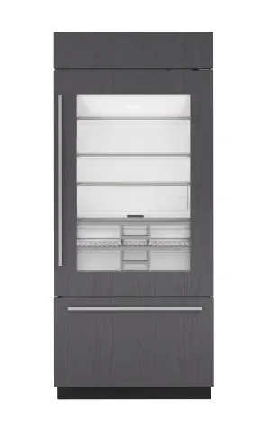Sub-Zero CL3650UGOL 36 Classic Over-And-Under Refrigerator/Freezer With Glass Door - Panel Ready
