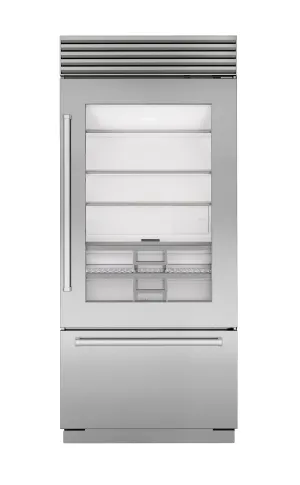 Sub-Zero CL3650UGSPR 36 Classic Over-And-Under Refrigerator/Freezer With Glass Door