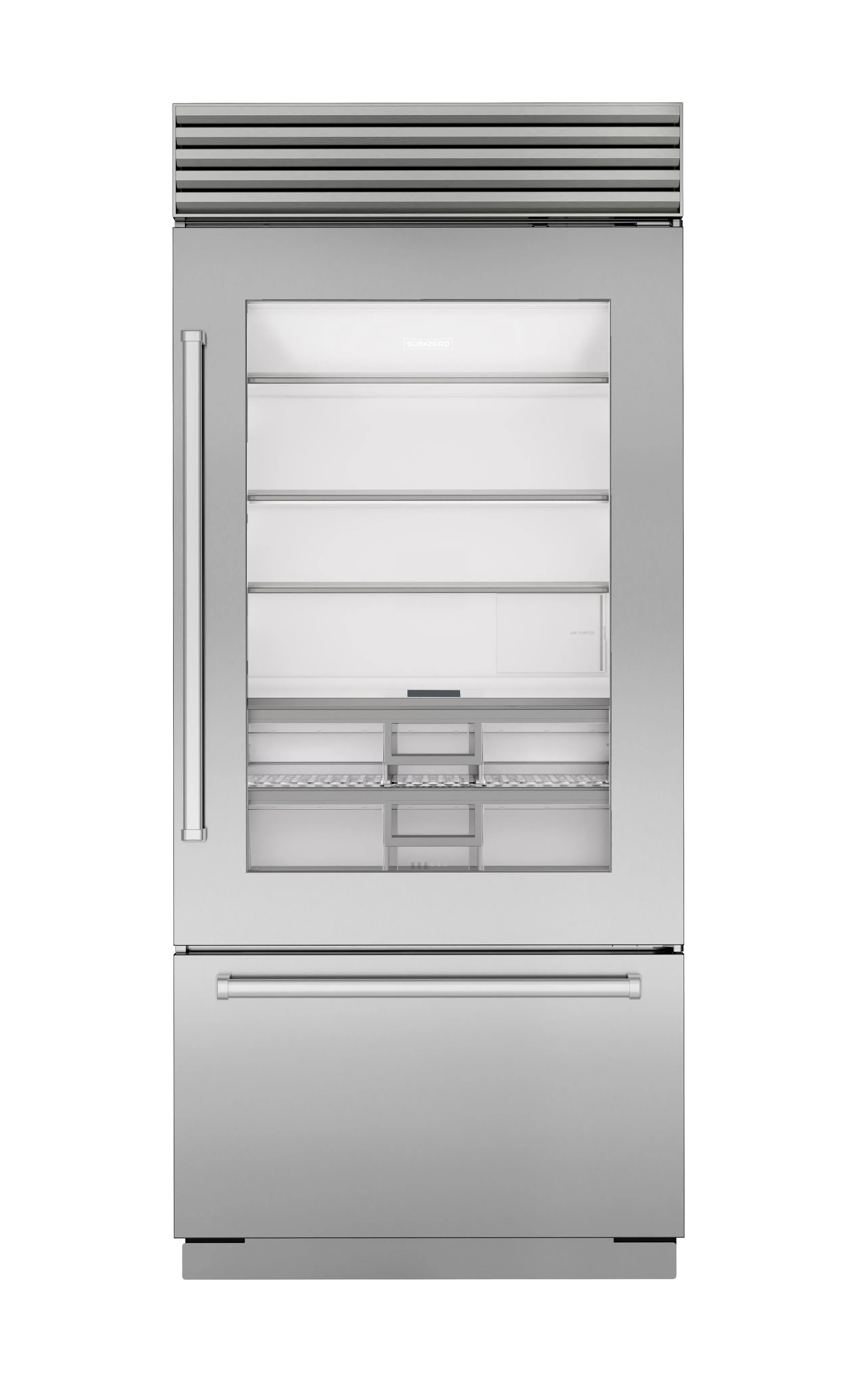 Sub-Zero CL3650UGSPR 36 Classic Over-And-Under Refrigerator/Freezer With Glass Door