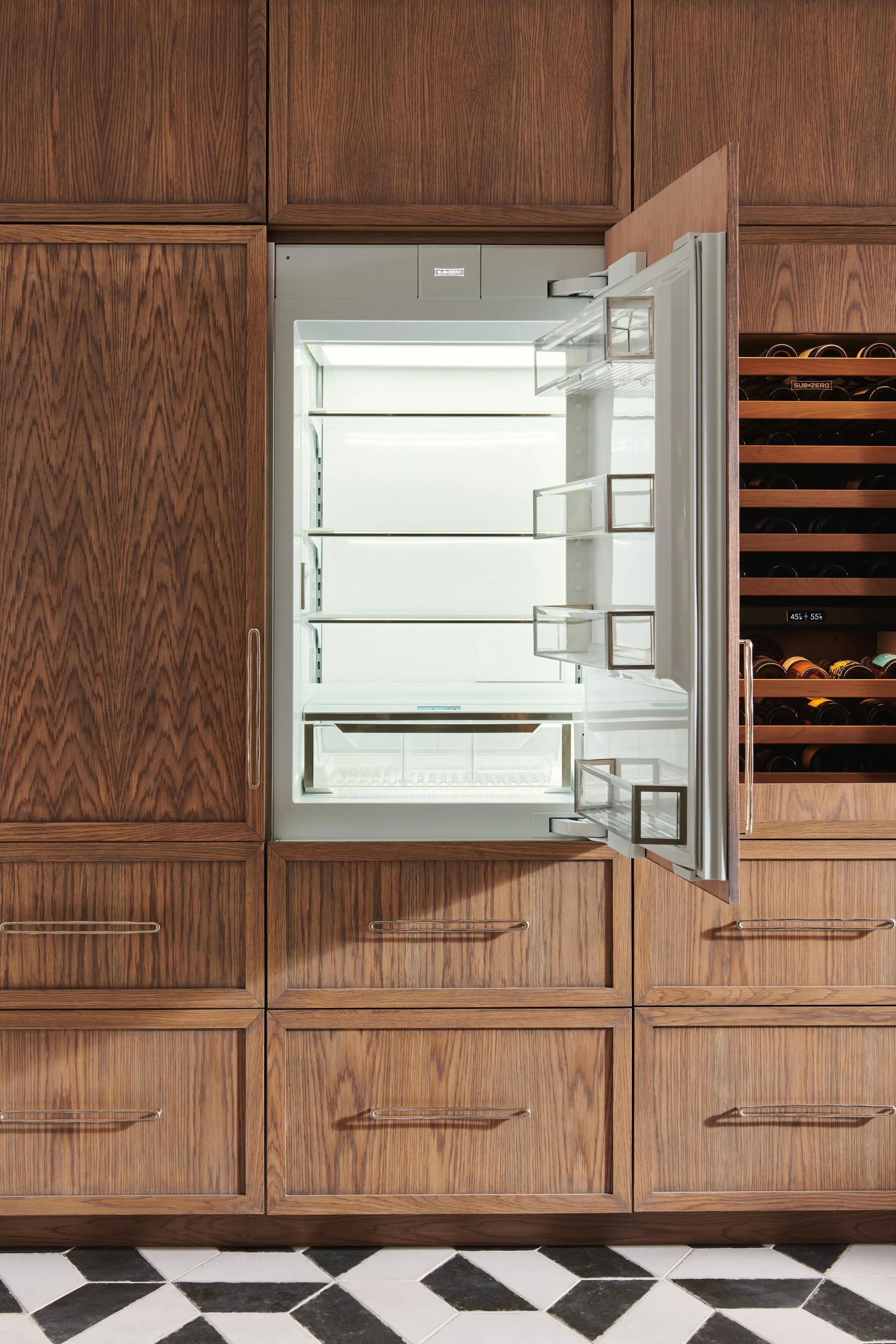 Sub-Zero DET3050RIDR 30 Designer Over-And-Under Refrigerator With Internal Dispenser - Panel Ready