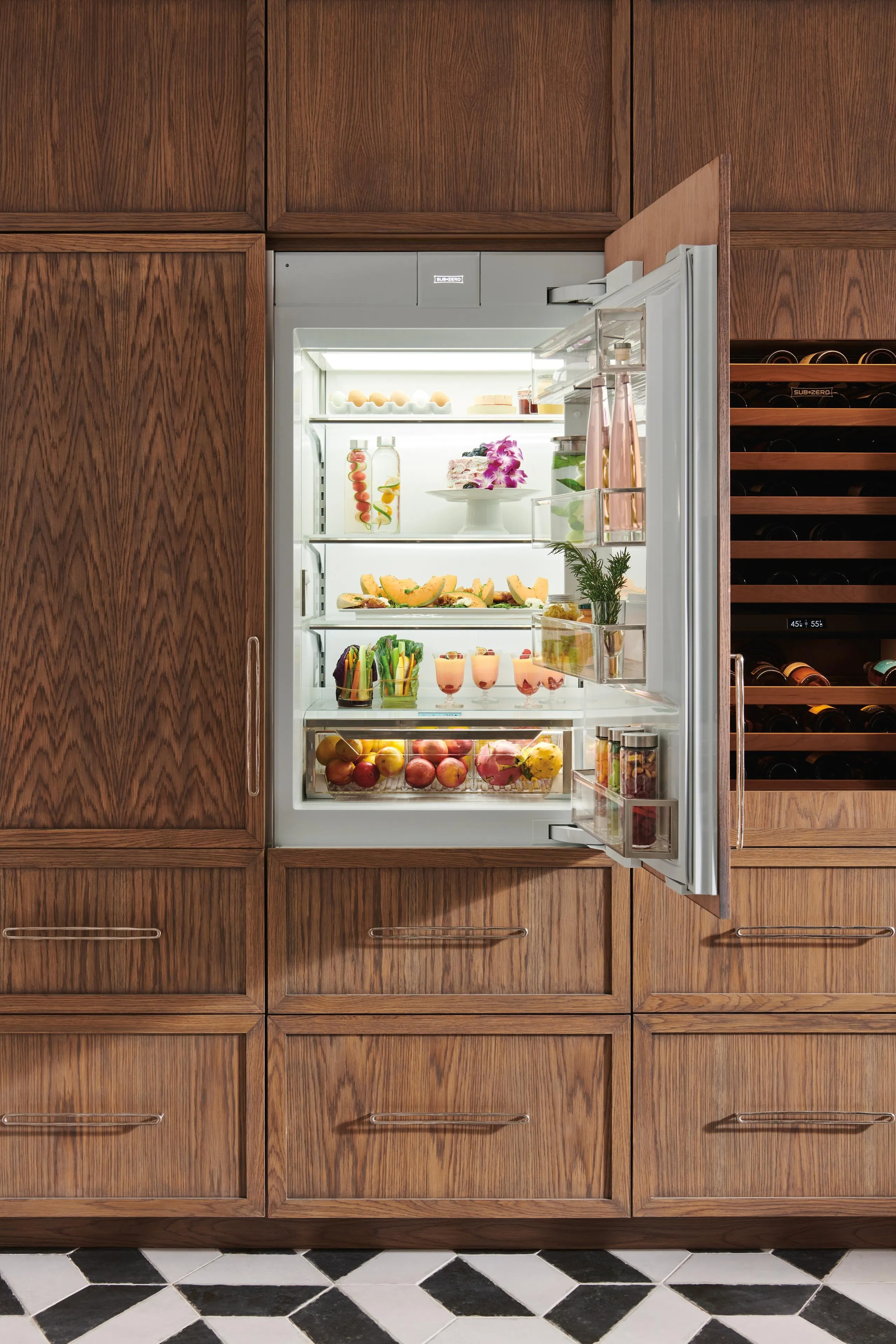 Sub-Zero DET3050RIDR 30 Designer Over-And-Under Refrigerator With Internal Dispenser - Panel Ready