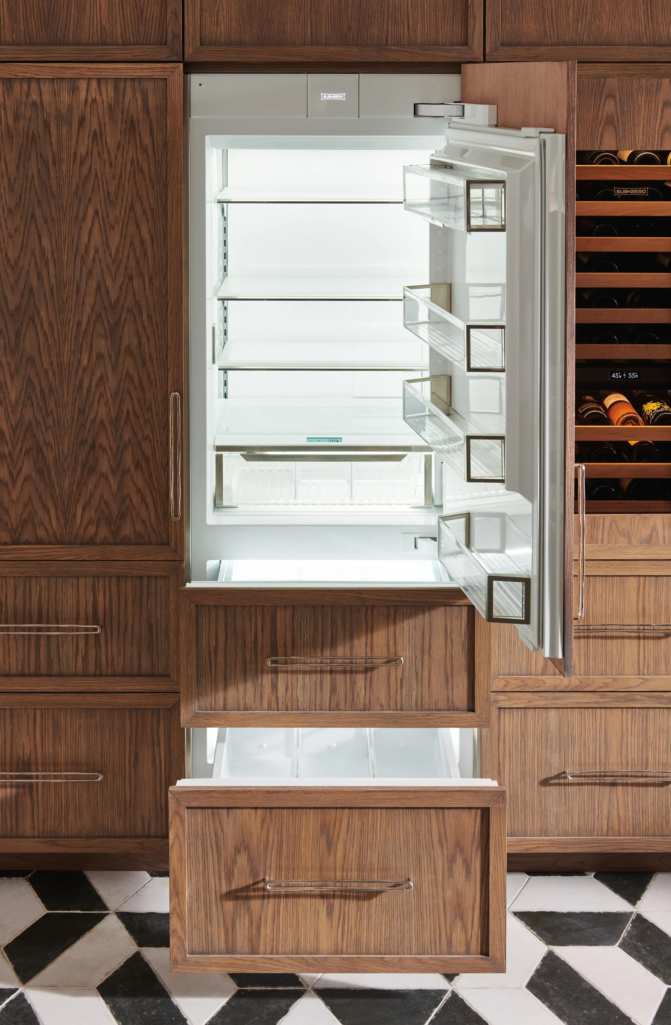 Sub-Zero DET3050RIDR 30 Designer Over-And-Under Refrigerator With Internal Dispenser - Panel Ready