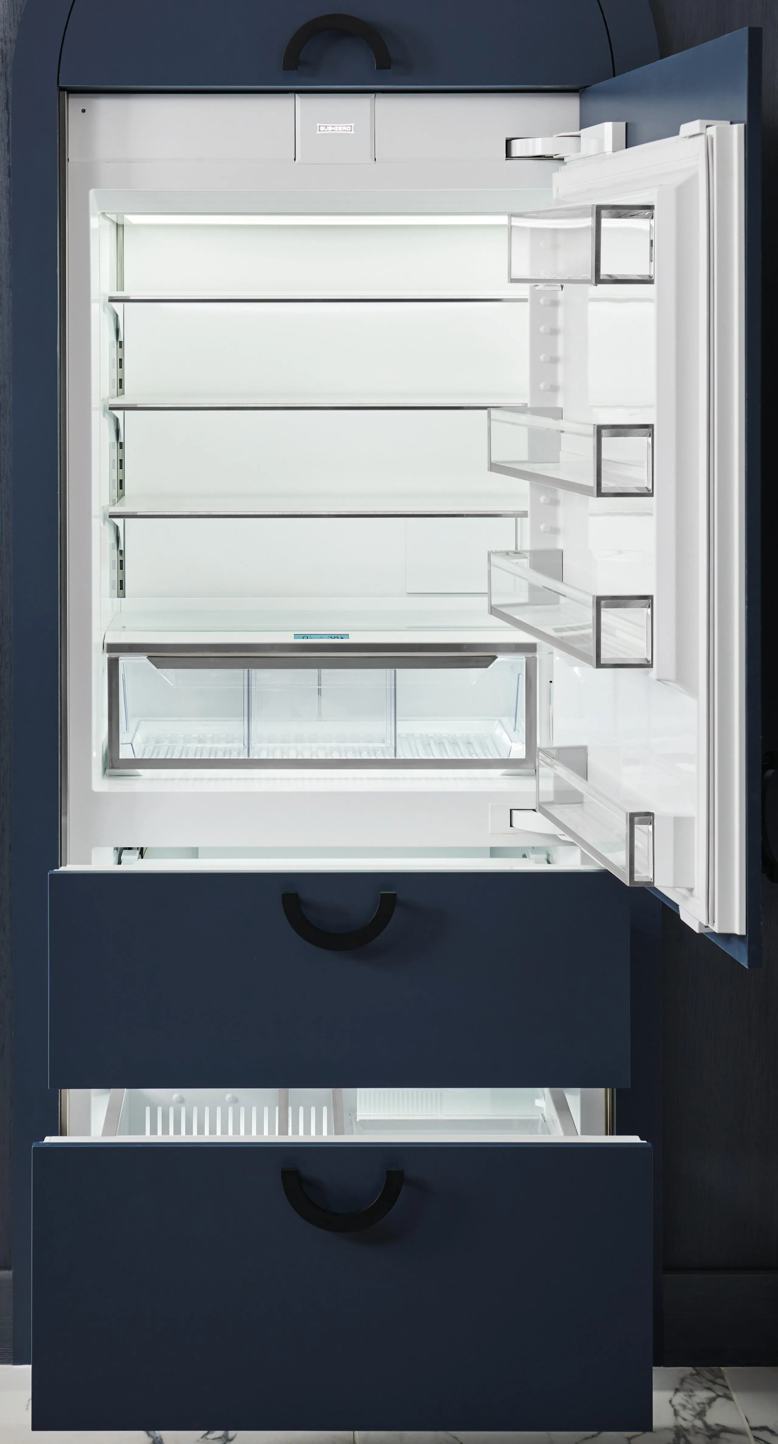 Sub-Zero DET3650CIR 36 Designer Over-And-Under Refrigerator/Freezer With Ice Maker - Panel Ready