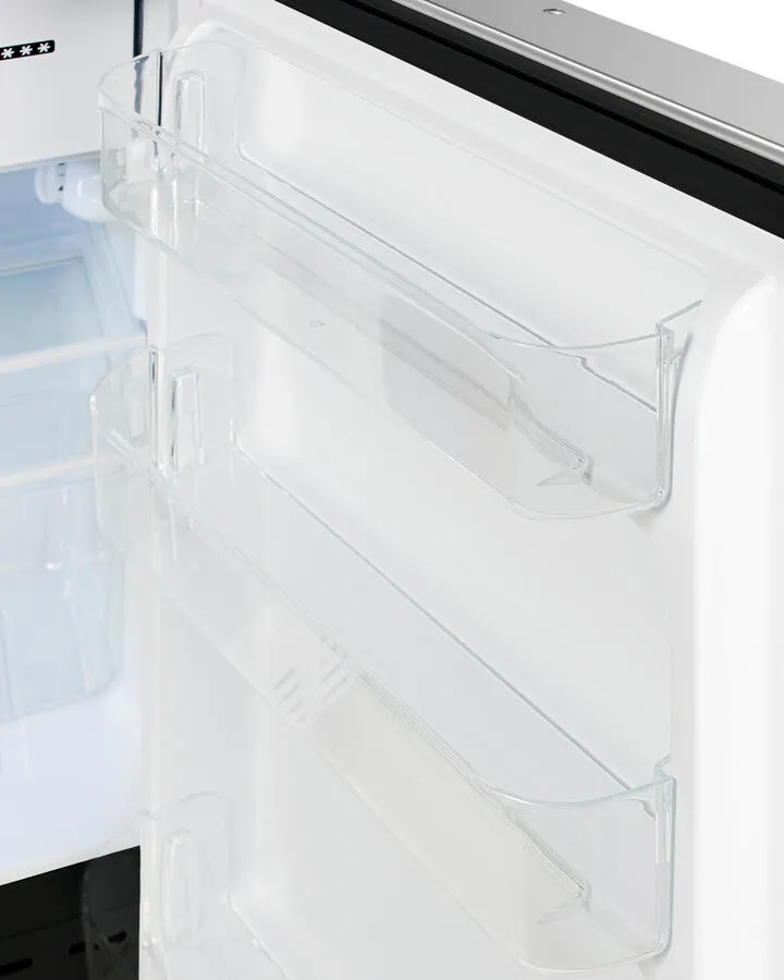 Summit ADA302BRFZSSTBC Built-In Undercounter. Ada Compliant Refrigerator-Freezer Designed For General Purpose Storage. With A Stainless Steel Door. Pure Copper Towel Bar Handle. Manual Defrost Operation. And Front Lock