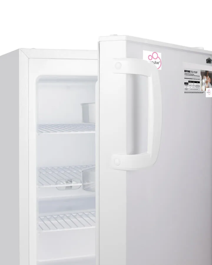 Summit ALFZ36MC Built-In Undercounter Momcube Residential All-Freezer In White With Door Storage And Manual Defrost Operation. Ada Compliant