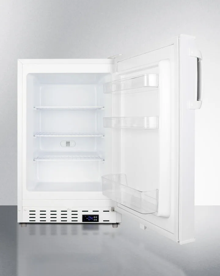 Summit ALFZ36MC Built-In Undercounter Momcube Residential All-Freezer In White With Door Storage And Manual Defrost Operation. Ada Compliant