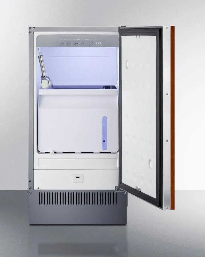 Summit BIM182IF 18 Wide Clear Icemaker (Panel Not Included)