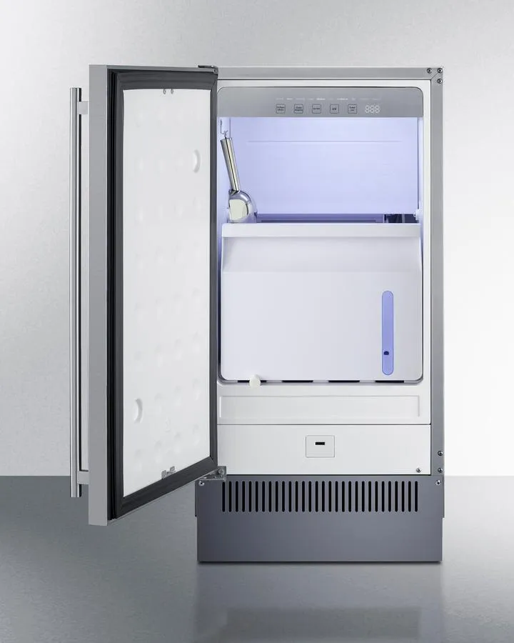 Summit BIM182OSLHD 18 Wide Outdoor Clear Icemaker