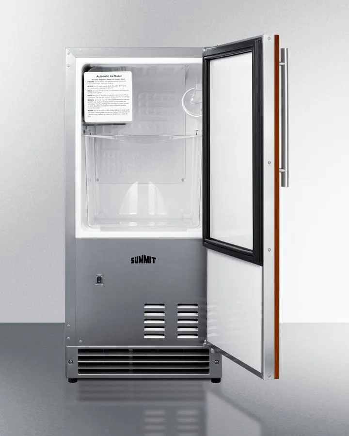 Summit BIM26H32IF 15 Wide 25 Lb. Drain-Free Icemaker. Ada Compliant (Panel Not Included)