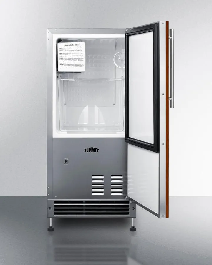 Summit BIM26H34IF 15 Wide 25 Lb. Drain-Free Icemaker (Panel Not Included)