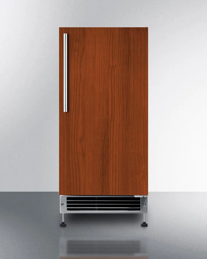 Summit BIM26H34IF 15 Wide 25 Lb. Drain-Free Icemaker (Panel Not Included)