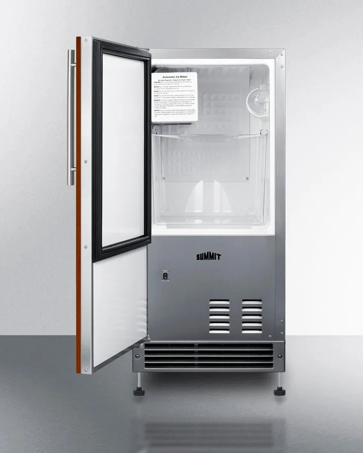 Summit BIM26H34IFLHD 15 Wide 25 Lb. Drain-Free Icemaker (Panel Not Included)
