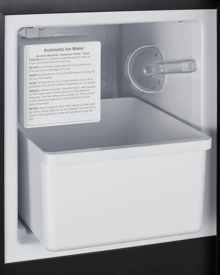 Summit BIM26IFLHD 15 Lb. Drain-Free Built-In Icemaker (Panel Not Included)
