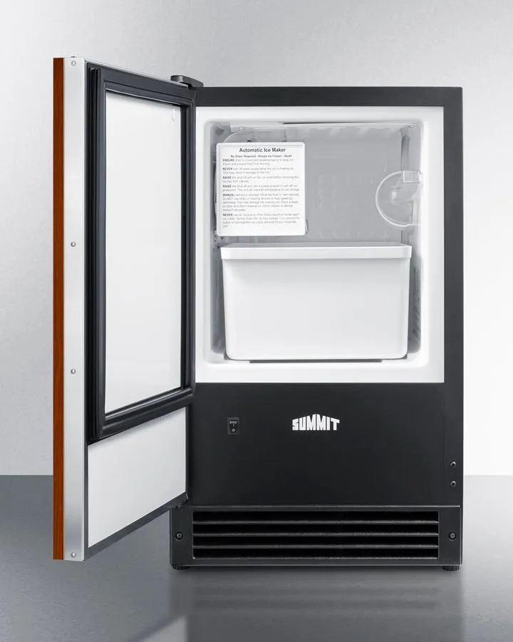 Summit BIM26IFLHD 15 Lb. Drain-Free Built-In Icemaker (Panel Not Included)