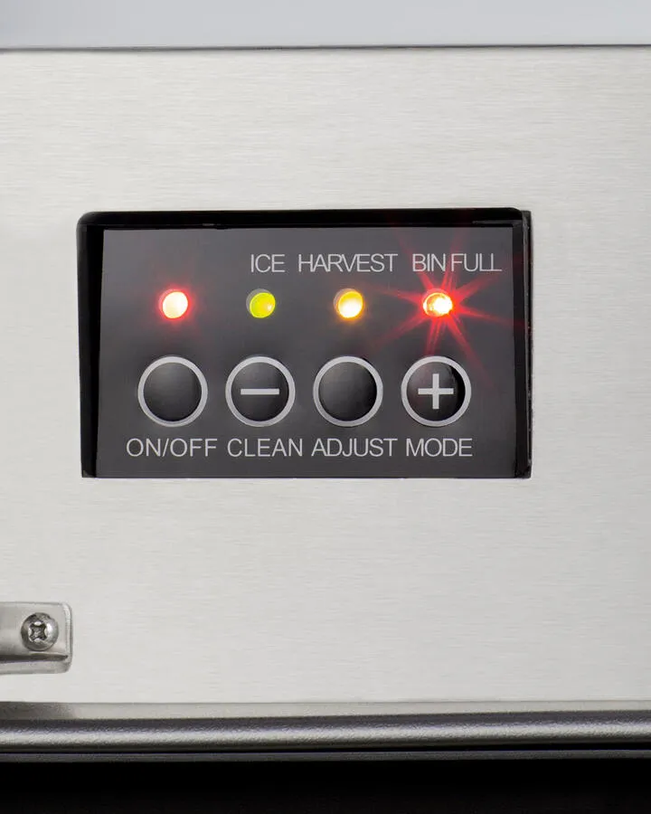 Summit BIM44GCSS 15 Wide 50 Lb. Built-In Undercounter Commercially Listed Clear Icemaker With Automatic Defrost. Internal Pump. And Complete Stainless Steel Exterior