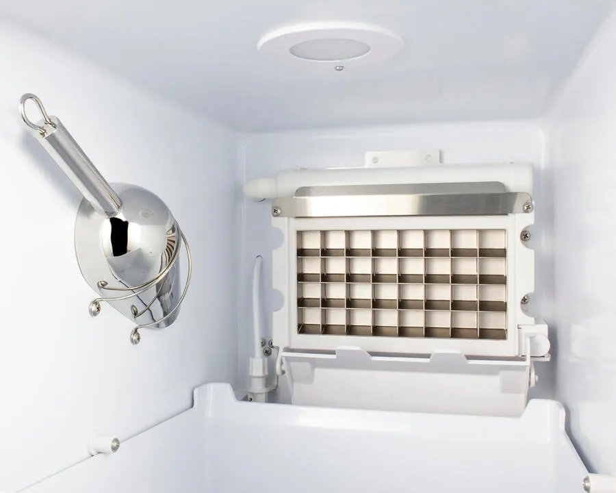 Summit BIM44GCSS 15 Wide 50 Lb. Built-In Undercounter Commercially Listed Clear Icemaker With Automatic Defrost. Internal Pump. And Complete Stainless Steel Exterior