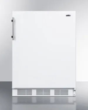 Summit CT661BI Built-In Undercounter Refrigerator-Freezer For Residential Use. Cycle Defrost With A Deluxe Interior And White Exterior Finish