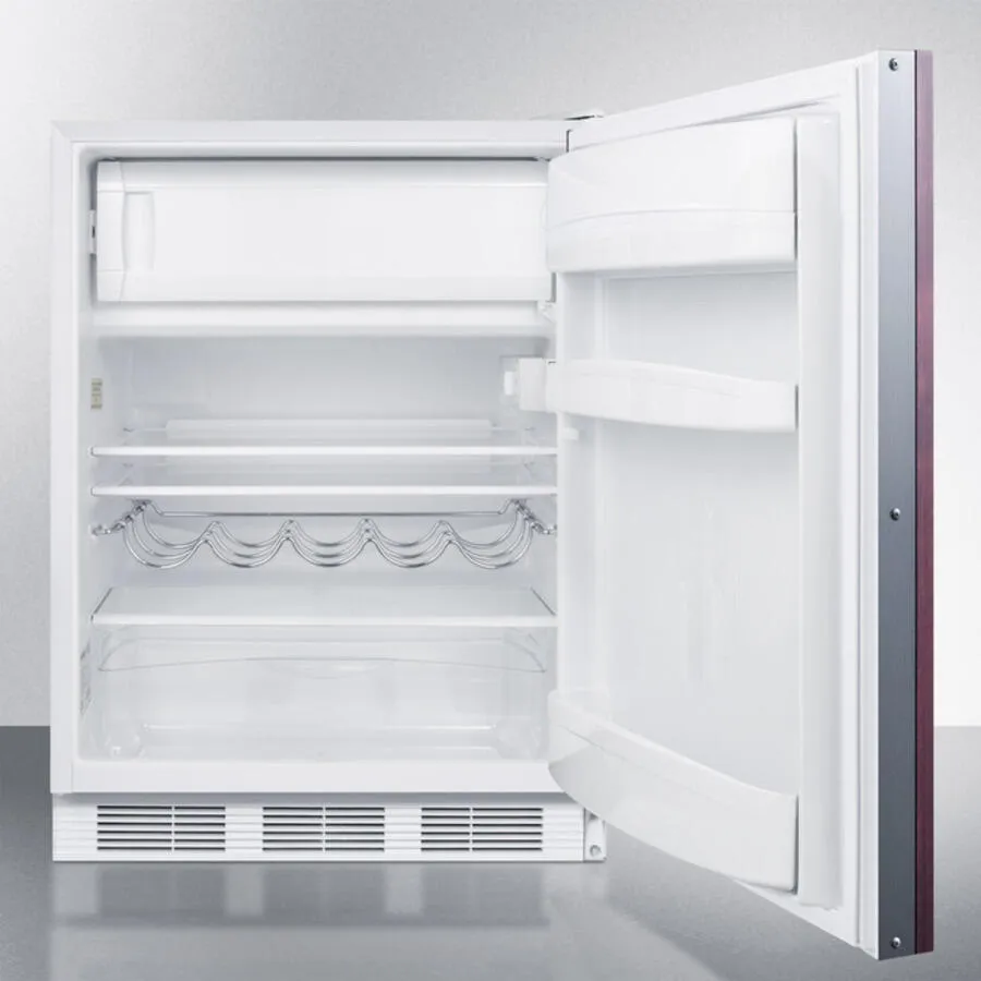 Summit CT661BIIF Built-In Undercounter Refrigerator-Freezer For Residential Use. Cycle Defrost With A Deluxe Interior. Panel-Ready Door. And White Cabinet