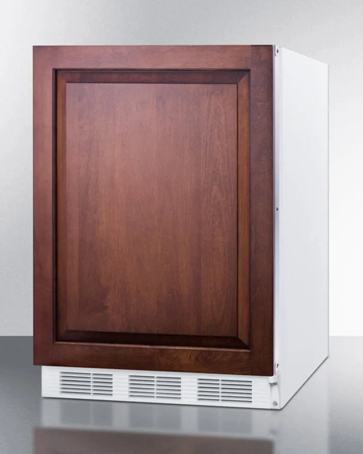 Summit CT661BIIF Built-In Undercounter Refrigerator-Freezer For Residential Use. Cycle Defrost With A Deluxe Interior. Panel-Ready Door. And White Cabinet