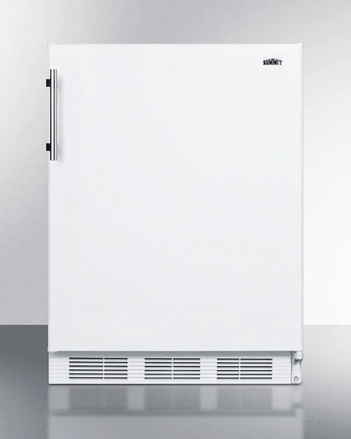 Summit CT661WBI Built-In Undercounter Refrigerator-Freezer For Residential Use. Cycle Defrost With A Deluxe Interior And White Exterior Finish