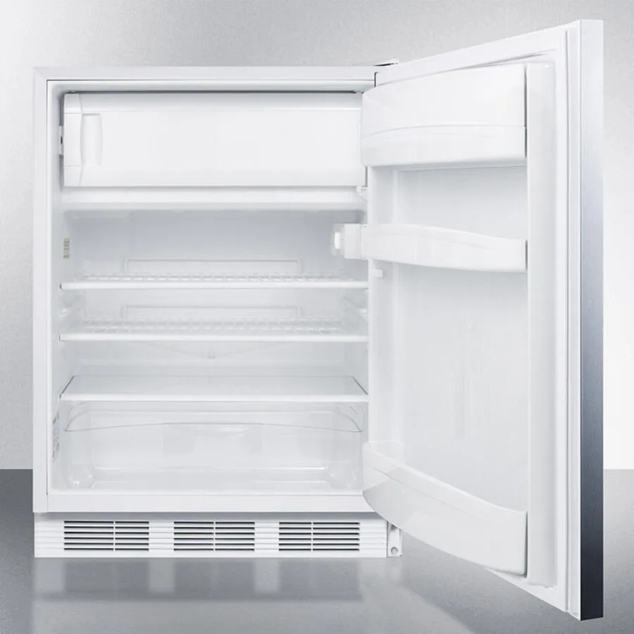 Summit CT661WSSHHADA 24 Wide Refrigerator-Freezer. Ada Compliant
