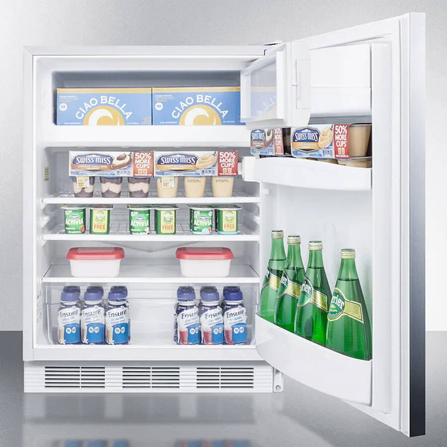 Summit CT661WSSHHADA 24 Wide Refrigerator-Freezer. Ada Compliant