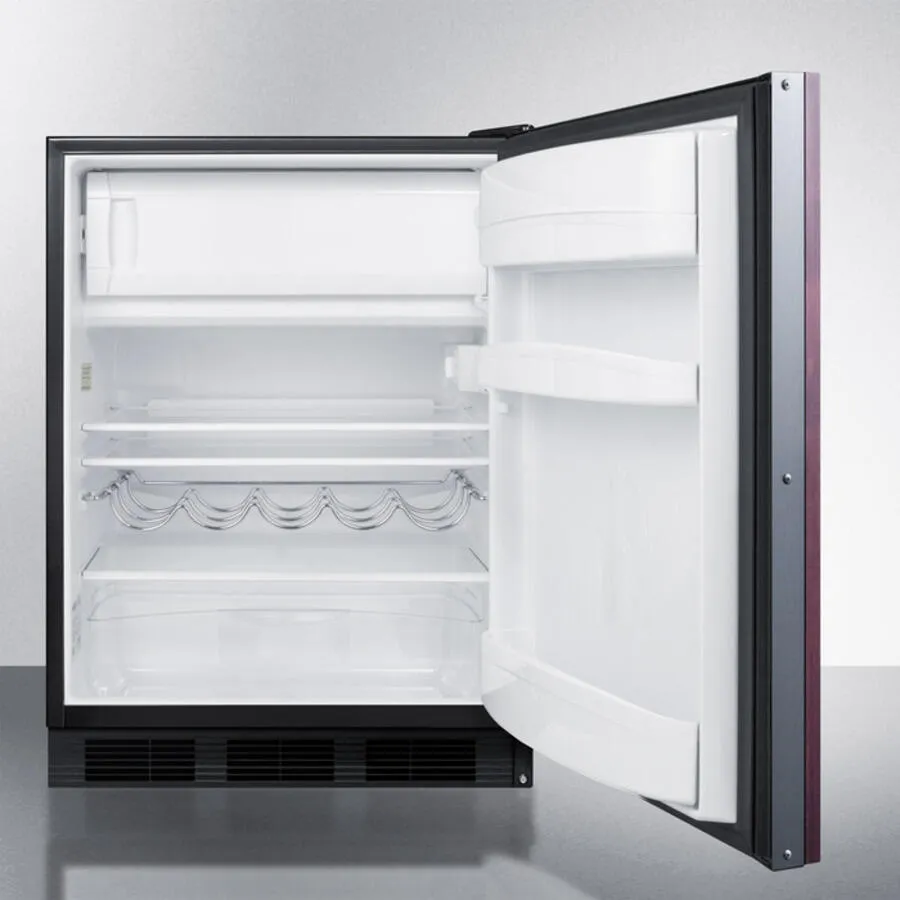 Summit CT663BBIIFADA Ada Compliant Built-In Undercounter Refrigerator-Freezer For Residential Use. Cycle Defrost With Deluxe Interior. Panel-Ready Door. And Black Cabinet