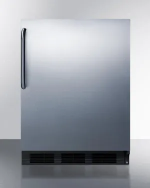 Summit CT663BCSS Built-In Undercounter Refrigerator-Freezer For Residential Use. Cycle Defrost With A Deluxe Interior. Stainless Steel Exterior. And Towel Bar Handle
