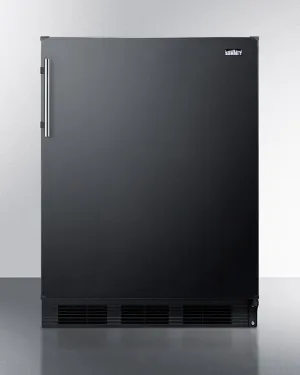 Summit CT663BK Freestanding Counter Height Refrigerator-Freezer For Residential Use. Cycle Defrost With Deluxe Interior And Black Finish