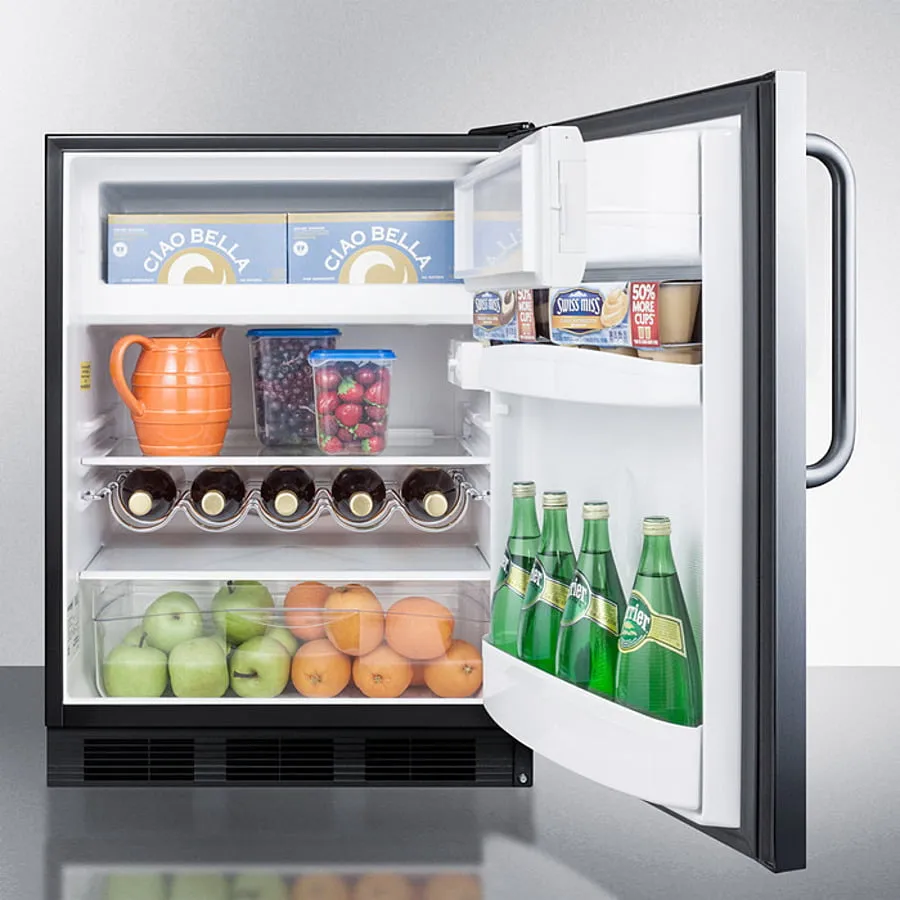 Summit CT663BKBISSTBADA 24 Wide Built-In Refrigerator-Freezer. Ada Compliant