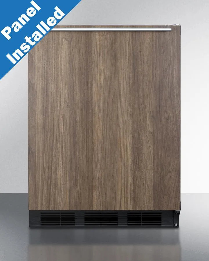 Summit CT663BKBIWP1ADA 24 Wide Built-In Refrigerator-Freezer With Wood Panel. Ada Compliant