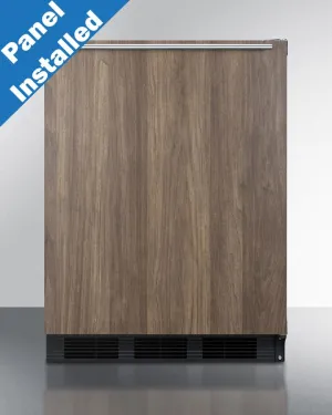 Summit CT663BKBIWP1ADA 24 Wide Built-In Refrigerator-Freezer With Wood Panel. Ada Compliant