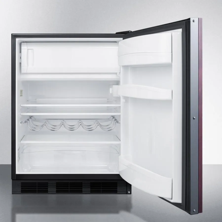Summit CT663BKIF 24 Wide Refrigerator-Freezer (Panel Not Included)