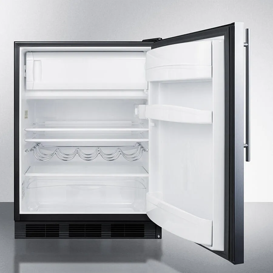 Summit CT663BKSSHVADA 24 Wide Refrigerator-Freezer. Ada Compliant