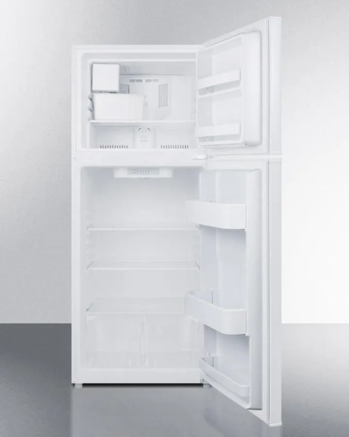 Summit FF1386WIM 24 Wide 11.5 Cu.Ft. Frost-Free Refrigerator-Freezer In White Finish With Factory Installed Icemaker