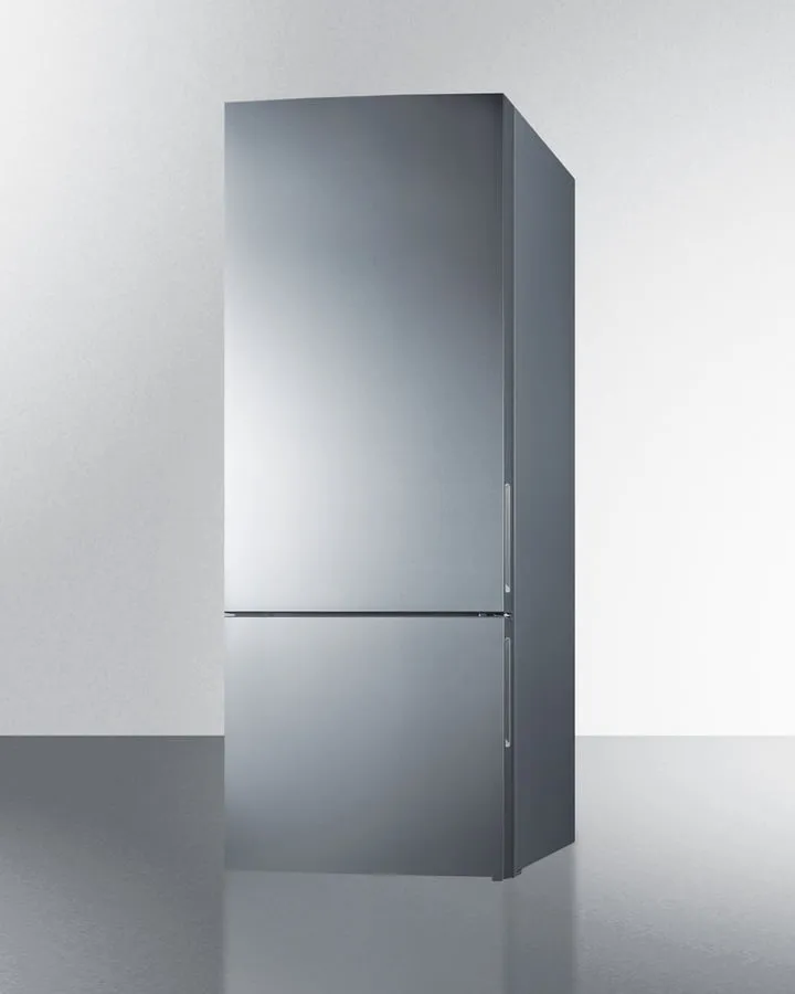 Summit FFBF279SSIM 28 Wide Built-In Bottom Freezer Refrigerator With Icemaker