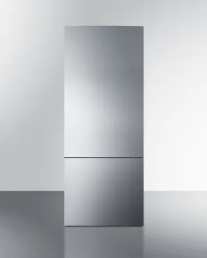 Summit FFBF279SSIM 28 Wide Built-In Bottom Freezer Refrigerator With Icemaker