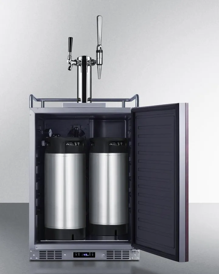 Summit SBC682PNRCMTWIN 24 Wide Built-In Cold Brew/Nitro Coffee Kegerator (Panel Not Included)