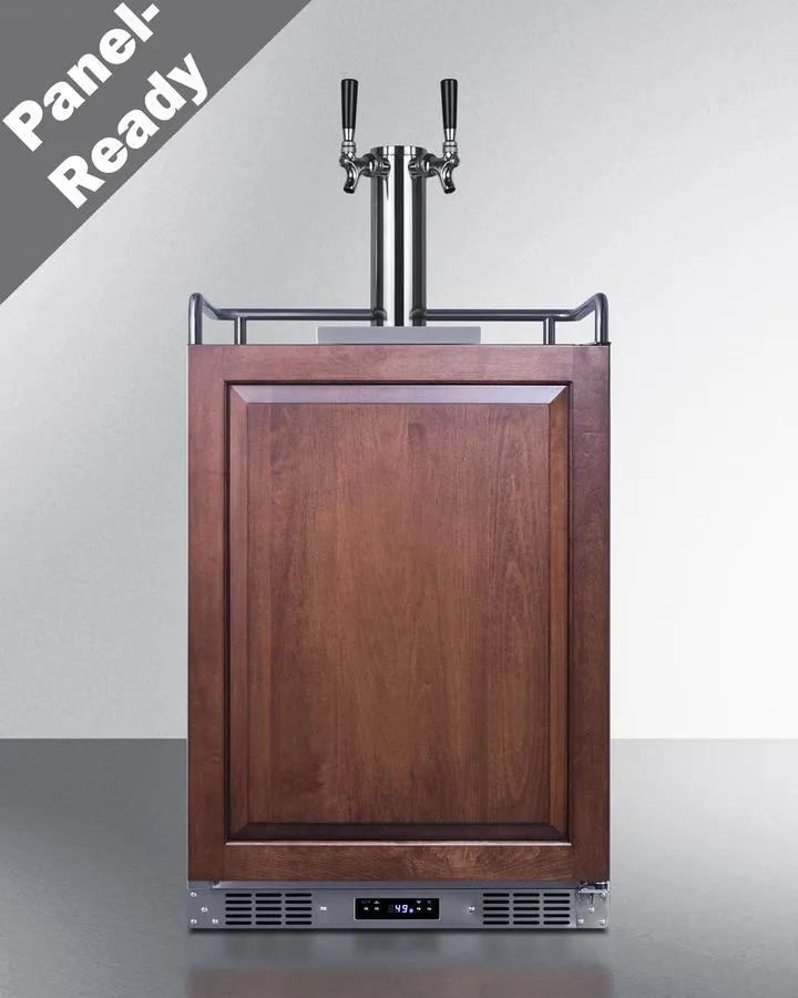 Summit SBC682PNRTWIN 24 Wide Built-In Kegerator (Panel Not Included)