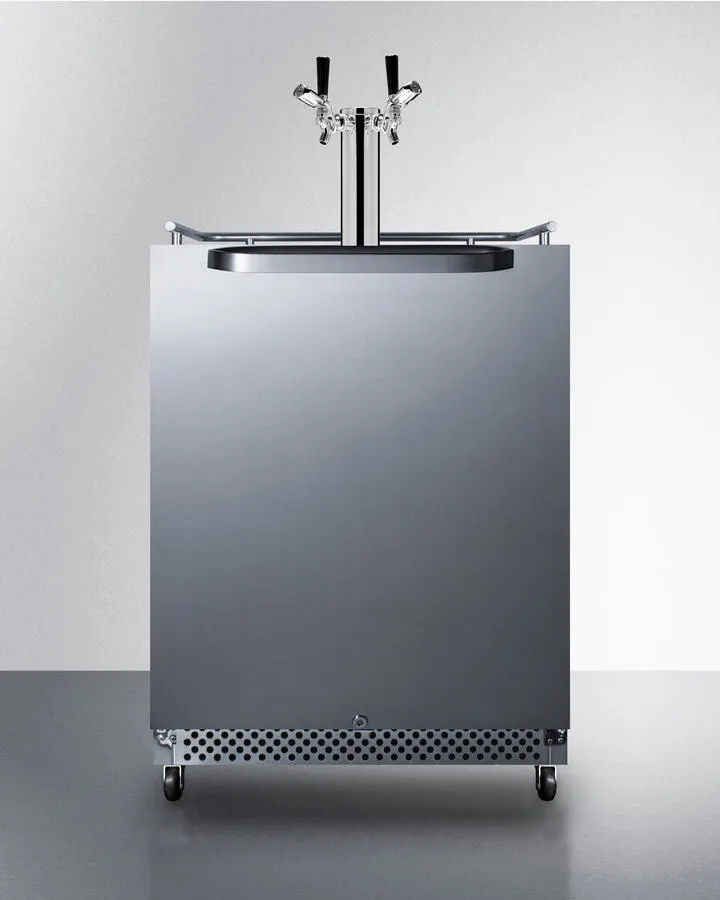 Summit SBC695OSTWINTL 24 Wide Built-In Outdoor Kegerator With Taplocks