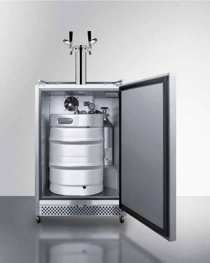 Summit SBC695OSTWINTL 24 Wide Built-In Outdoor Kegerator With Taplocks